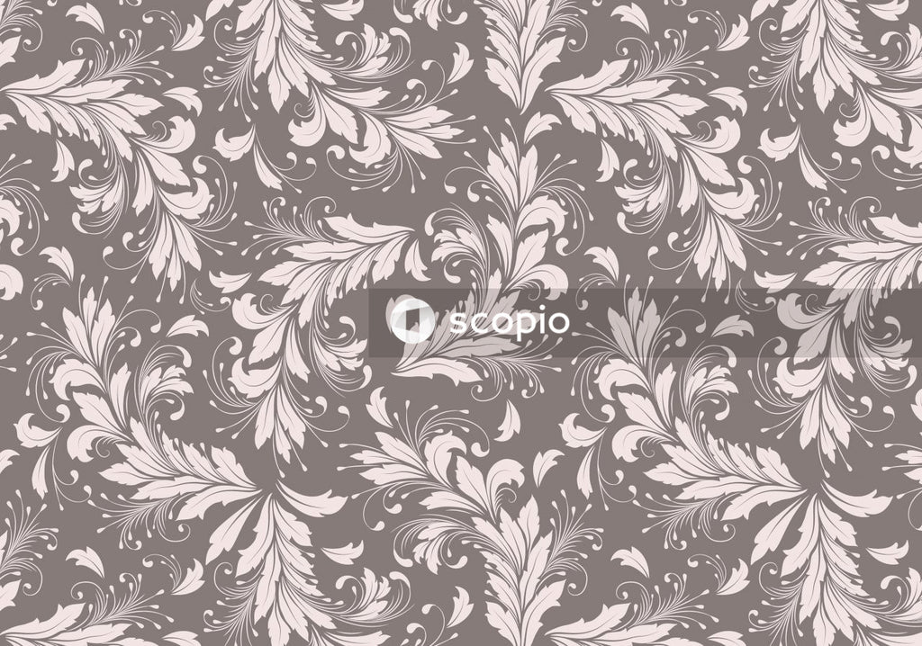 Green and white floral textile