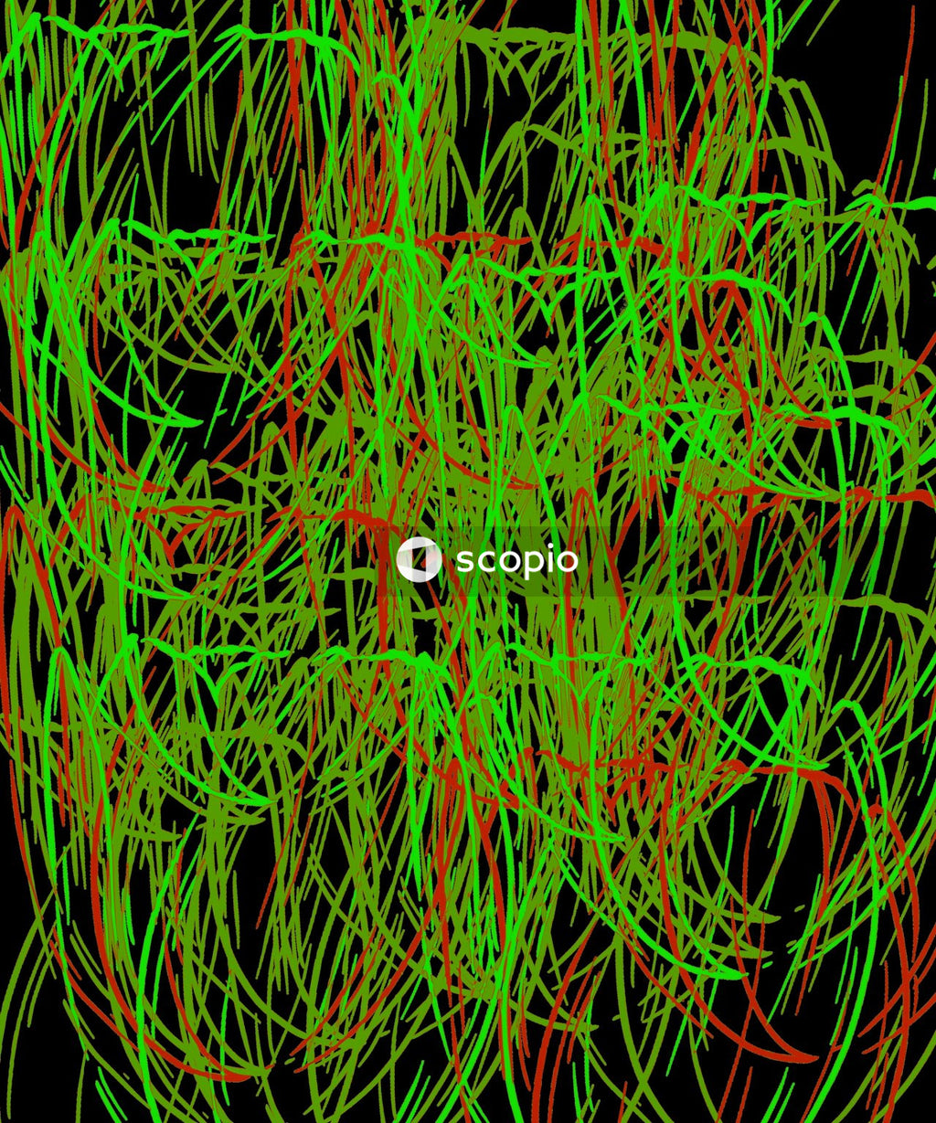 Green and yellow abstract painting