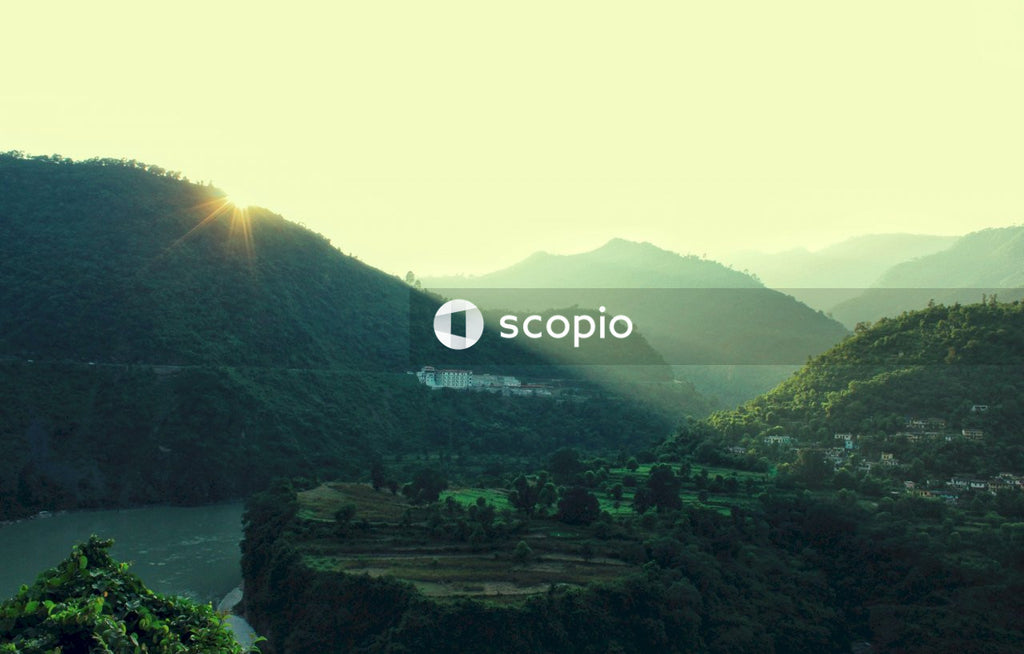 Green mountains near river