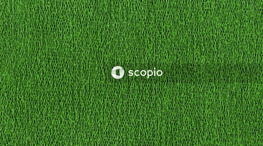 Green textile in close up