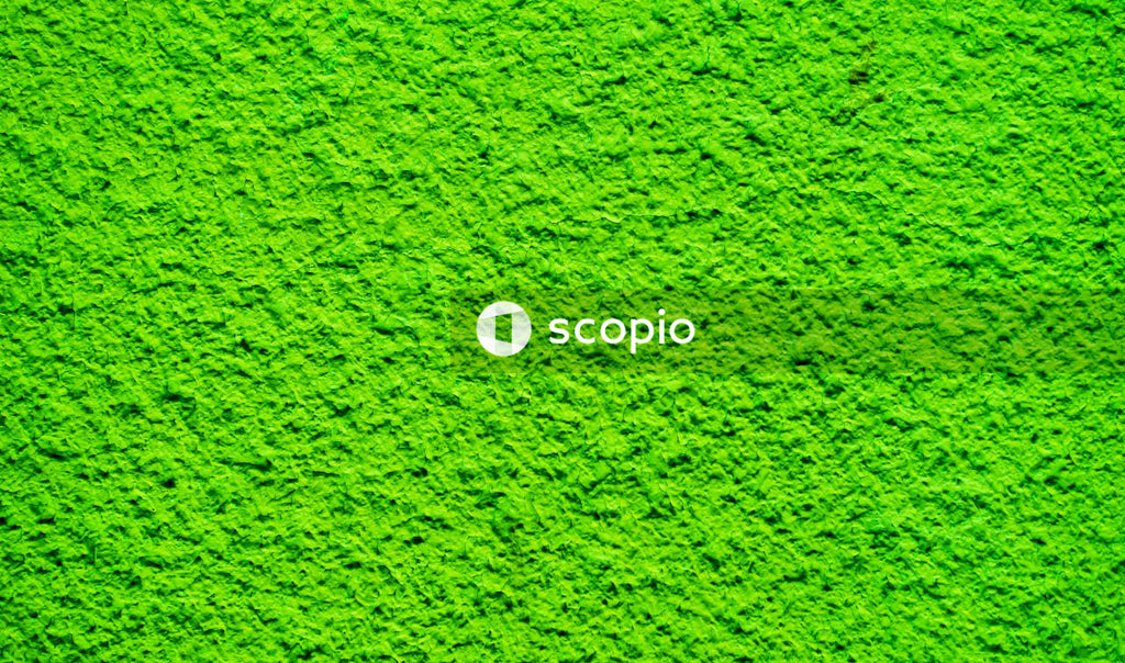 Green textile in close up