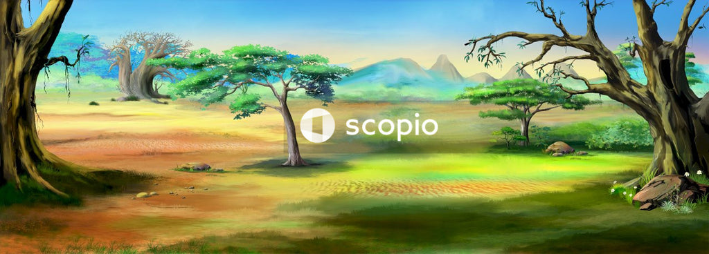 Green tree on green grass field painting