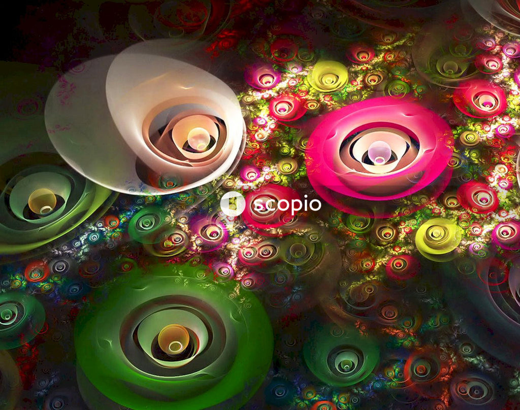 Green white and pink round light