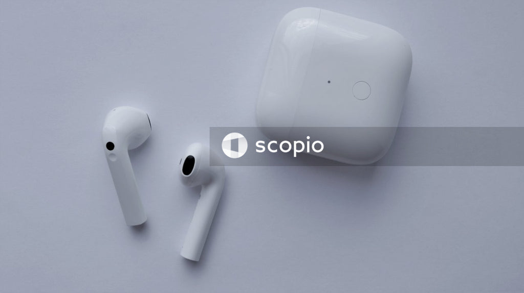 Isolated pods with a case on a light background