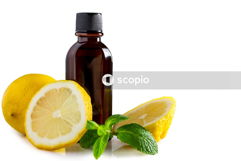 Lemon and lemon on white background