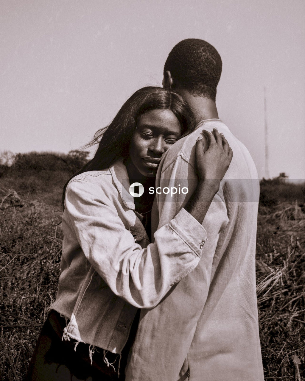 Man and woman hugging each other