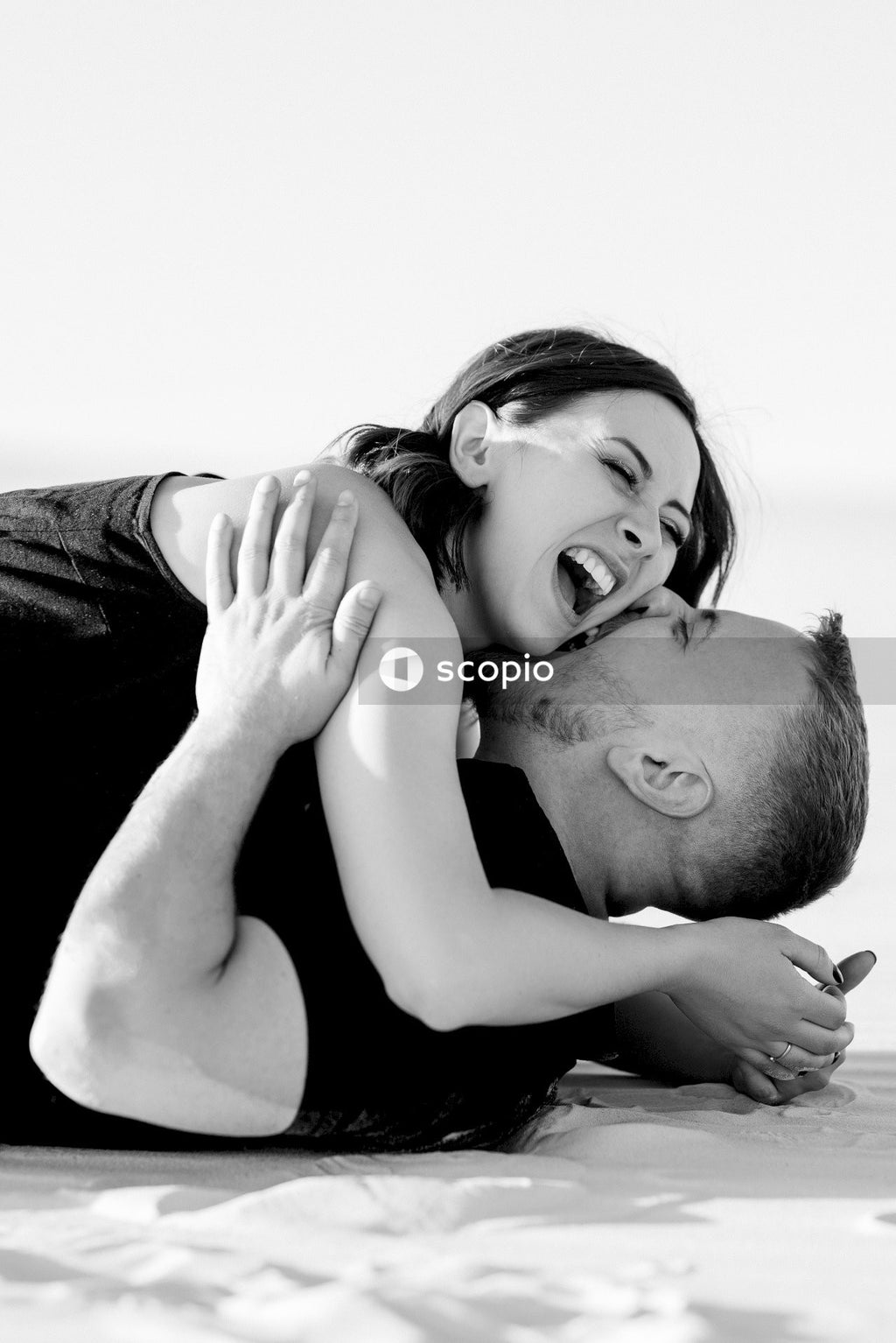 Man and woman hugging each other