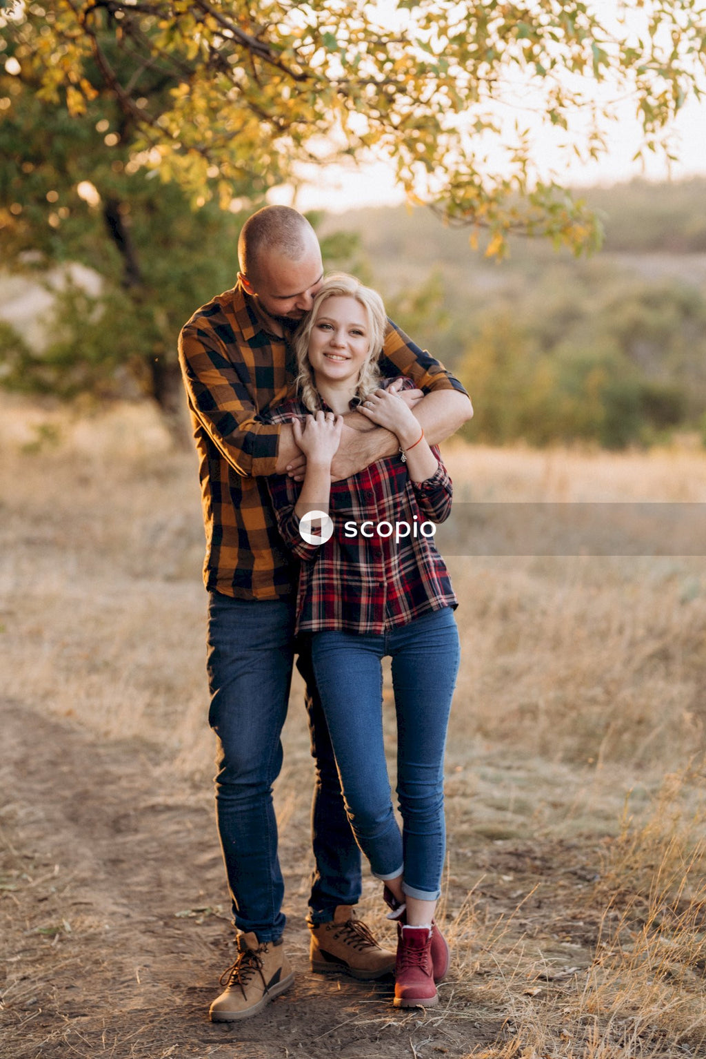 Man and woman hugging each other