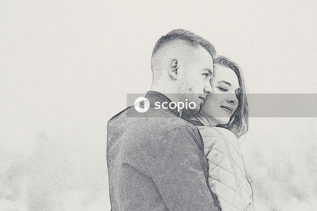Man and woman in gray scale