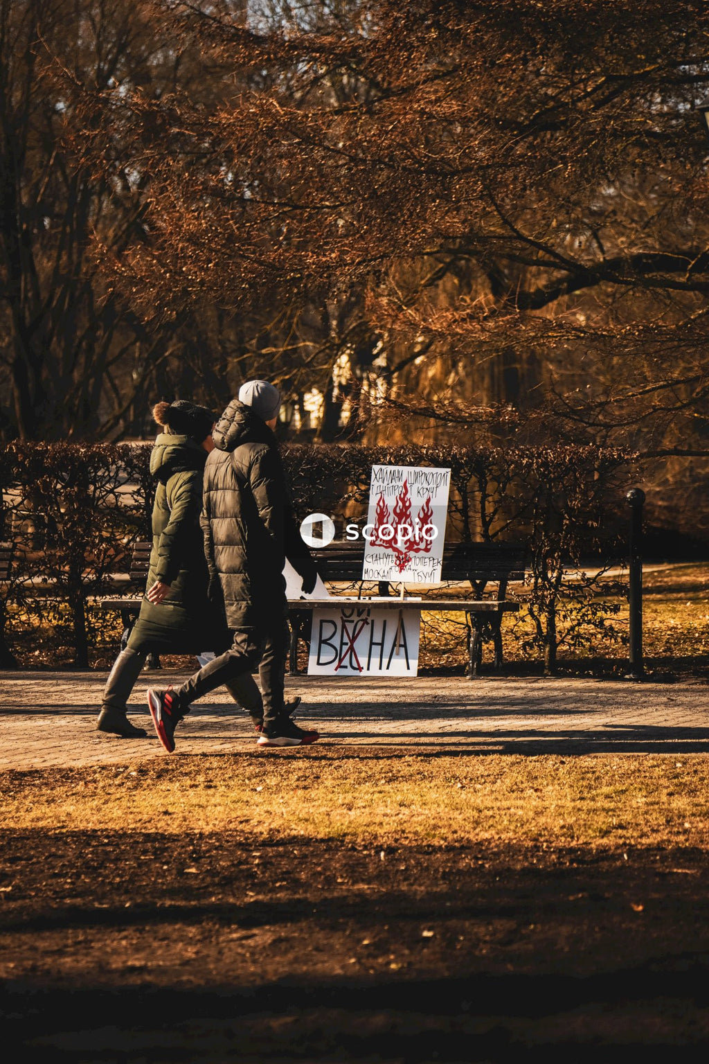 People protesting against Russian invasion of Ukraine in Latvia