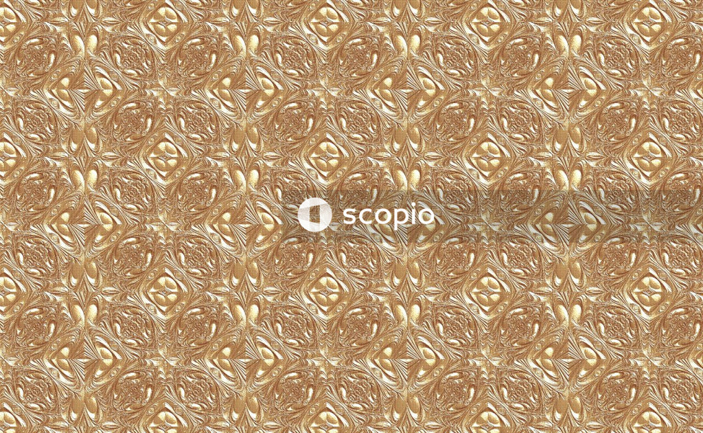 Orange and white floral textile