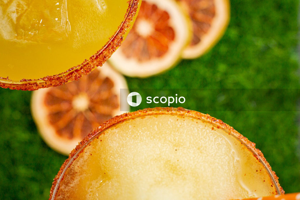 Orange fruits on green grass