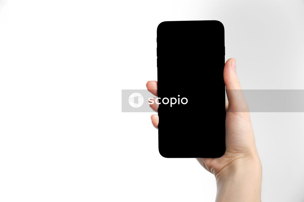 Person holding black android smartphone