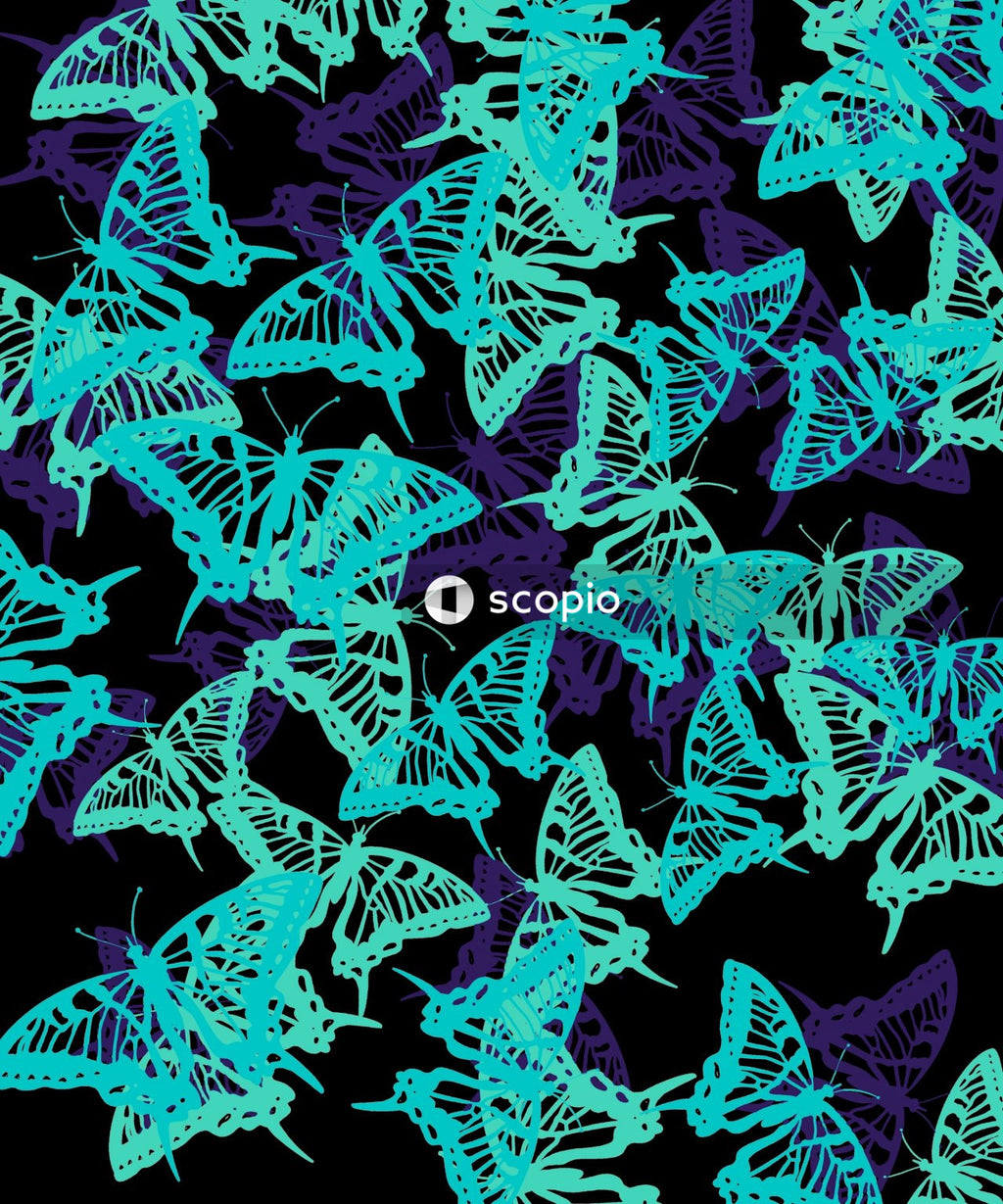 Pink and black floral textile