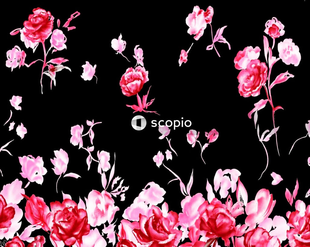 Pink and white flowers illustration