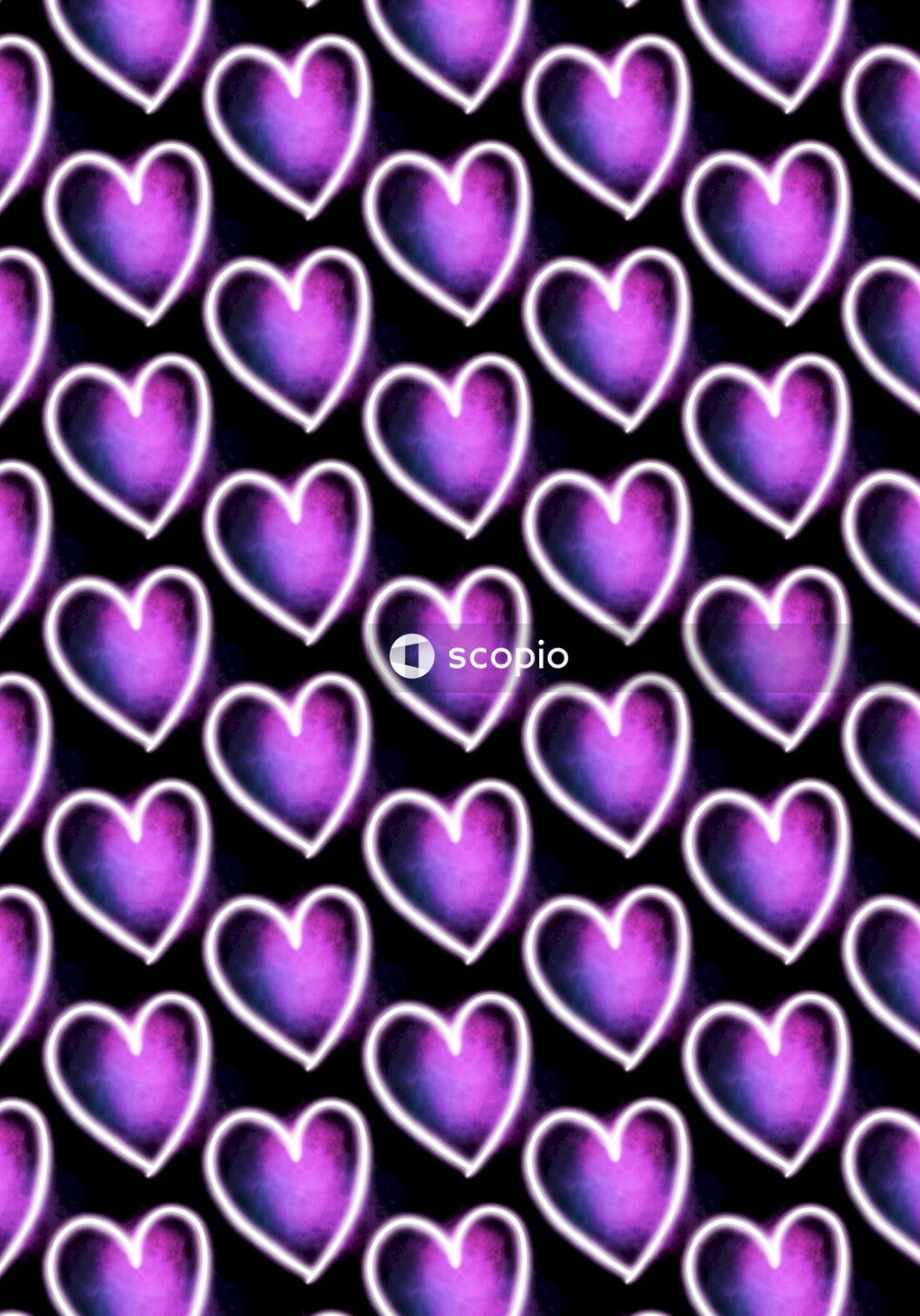 Purple and black heart illustration
