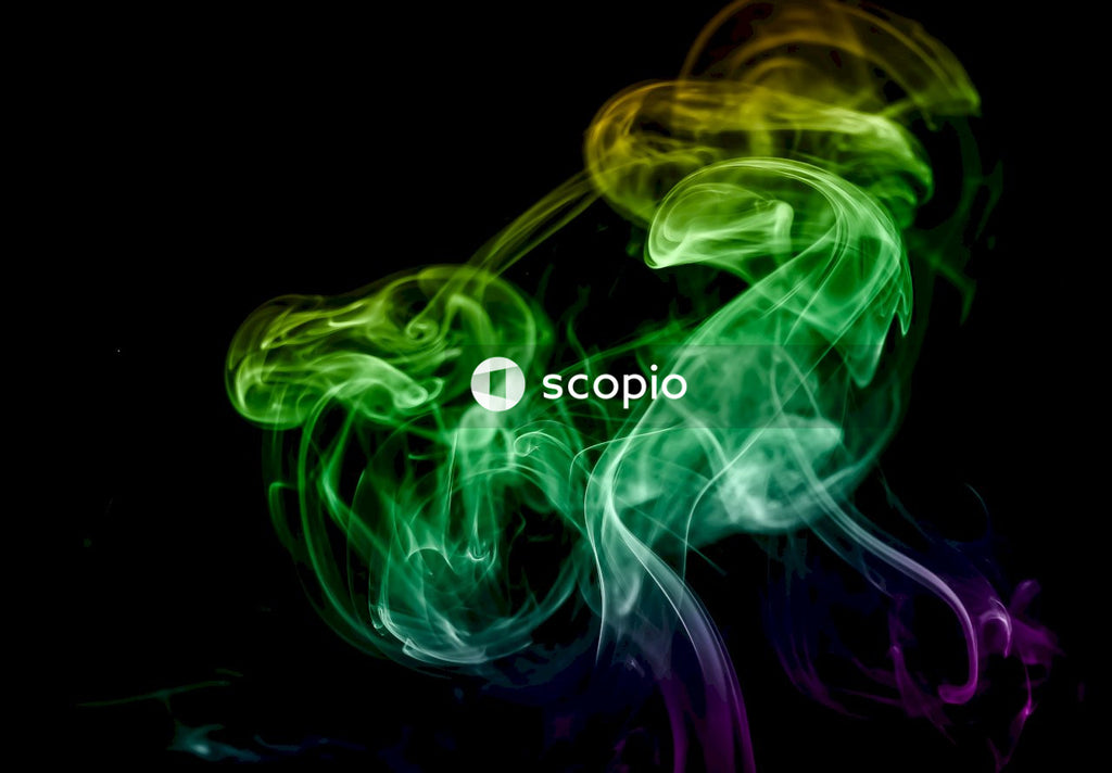 Purple and blue smoke illustration