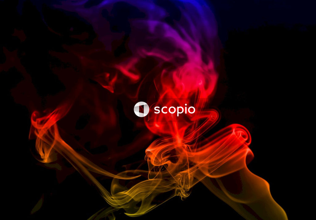 Purple and blue smoke illustration