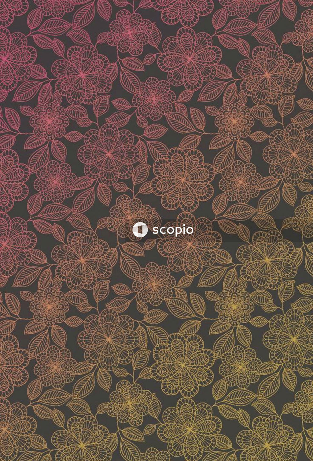 Purple and brown floral textile