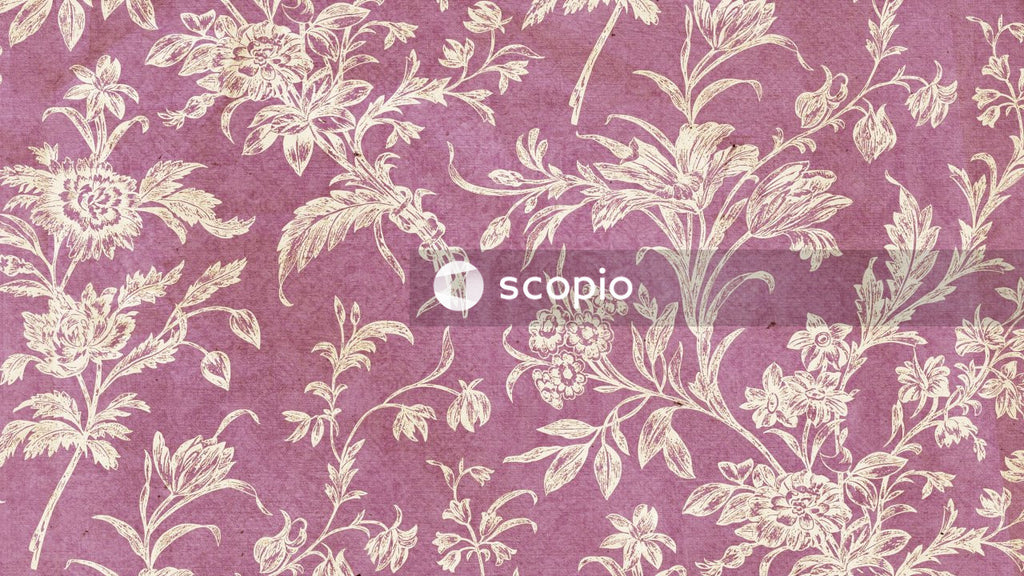 Purple and brown floral textile