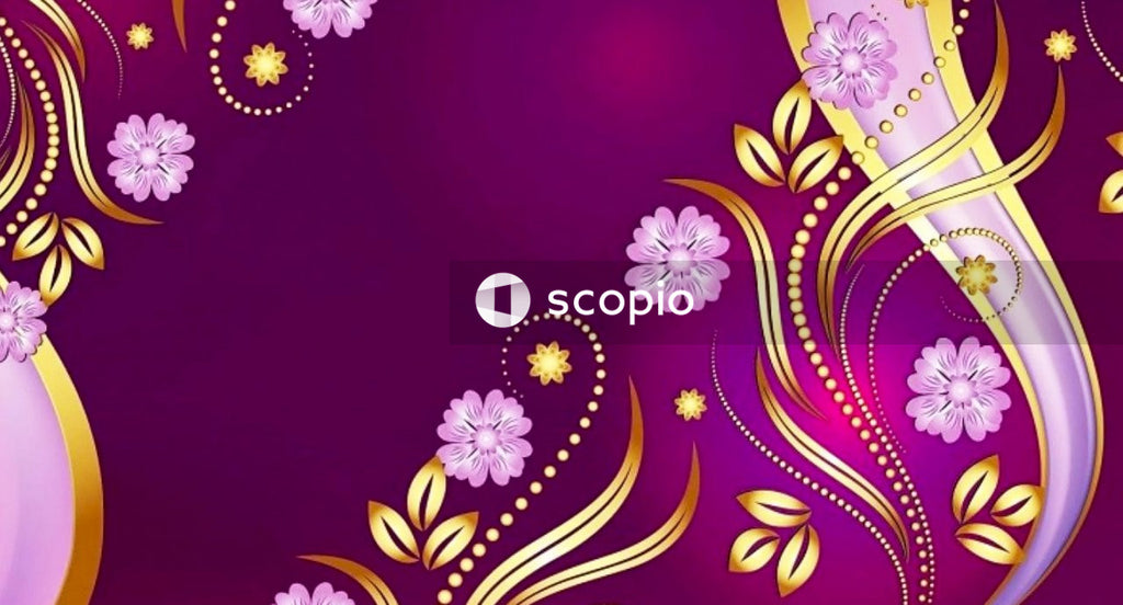 Purple and white floral textile