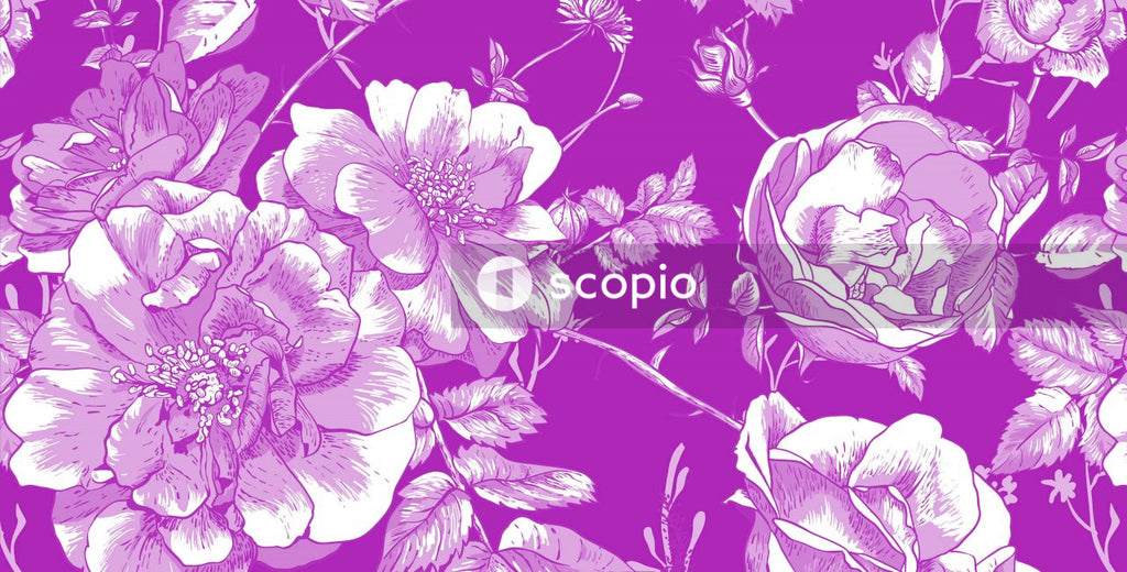 Purple and white flower illustration
