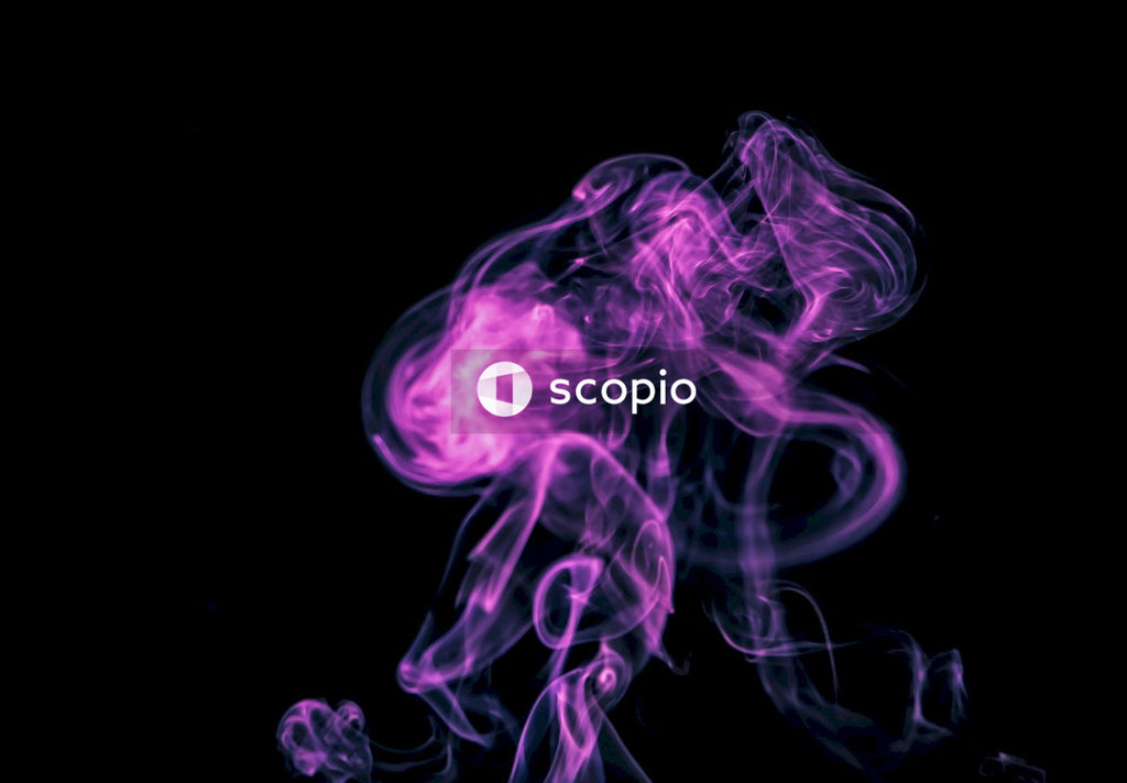 Purple and white smoke illustration