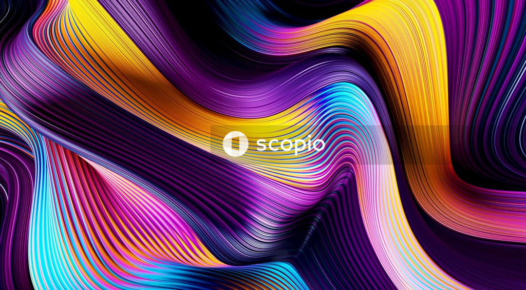 Purple yellow and blue abstract painting