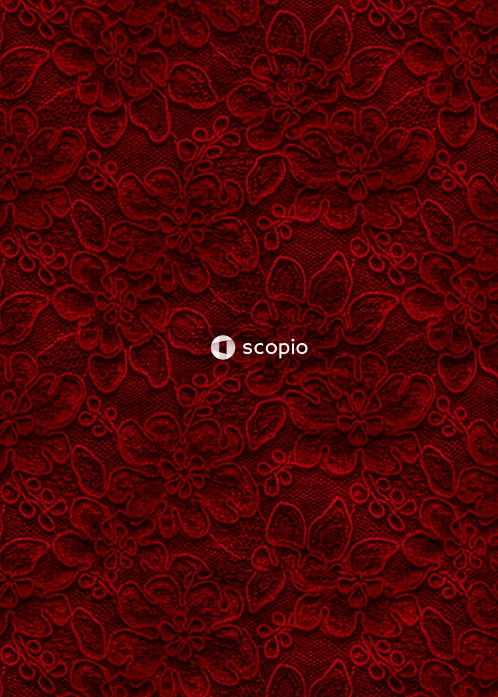 Red and black floral textile