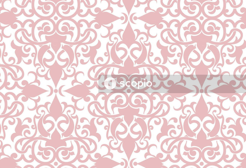Red and white floral textile