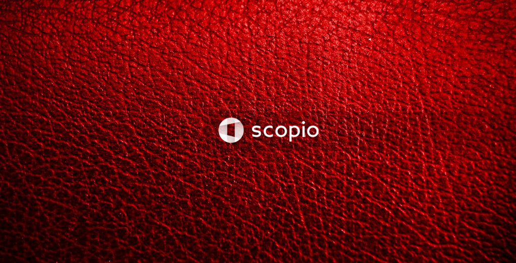 Red textile in close up