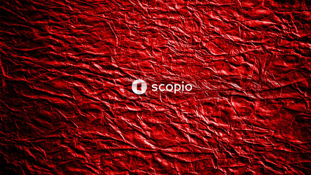 Red textile in close up