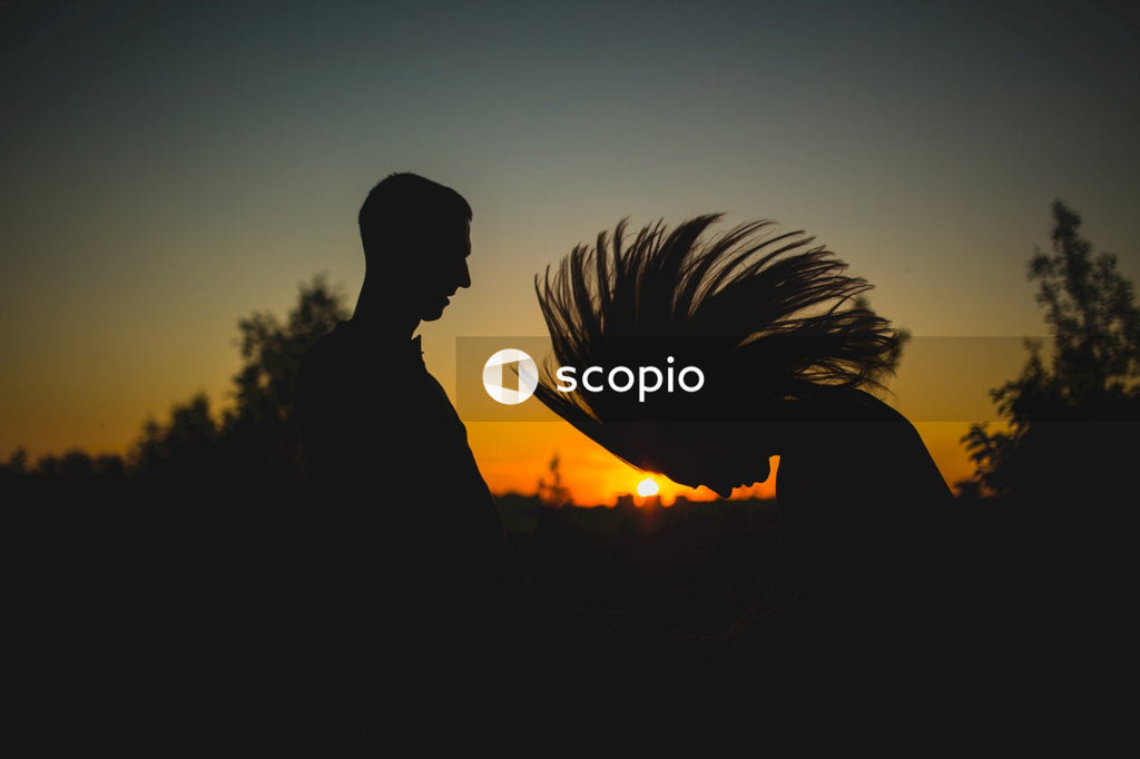 Silhouette of man during sunset