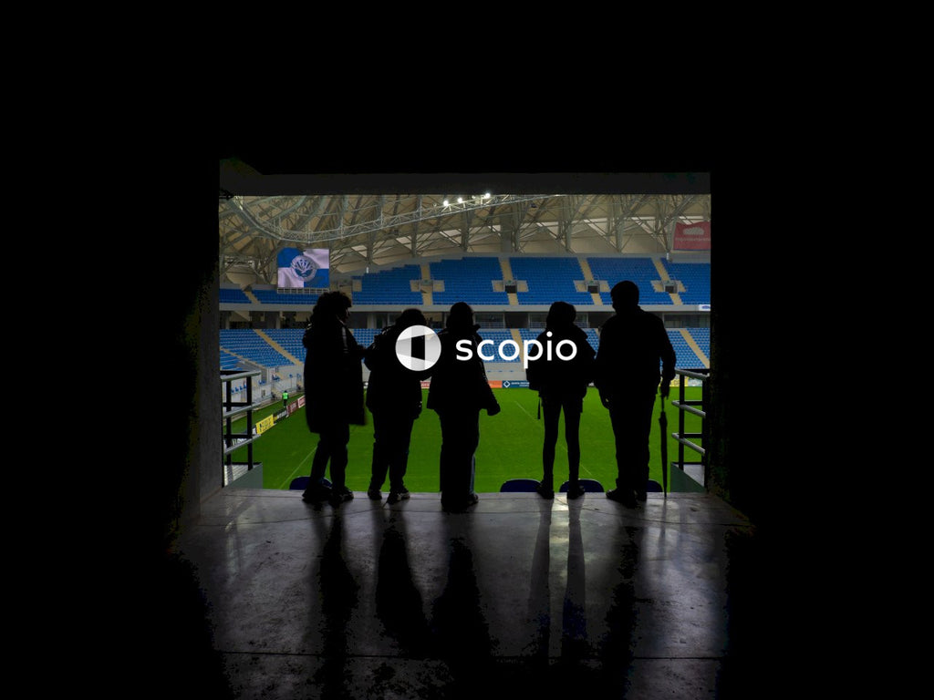 Silhouette of people standing on stage