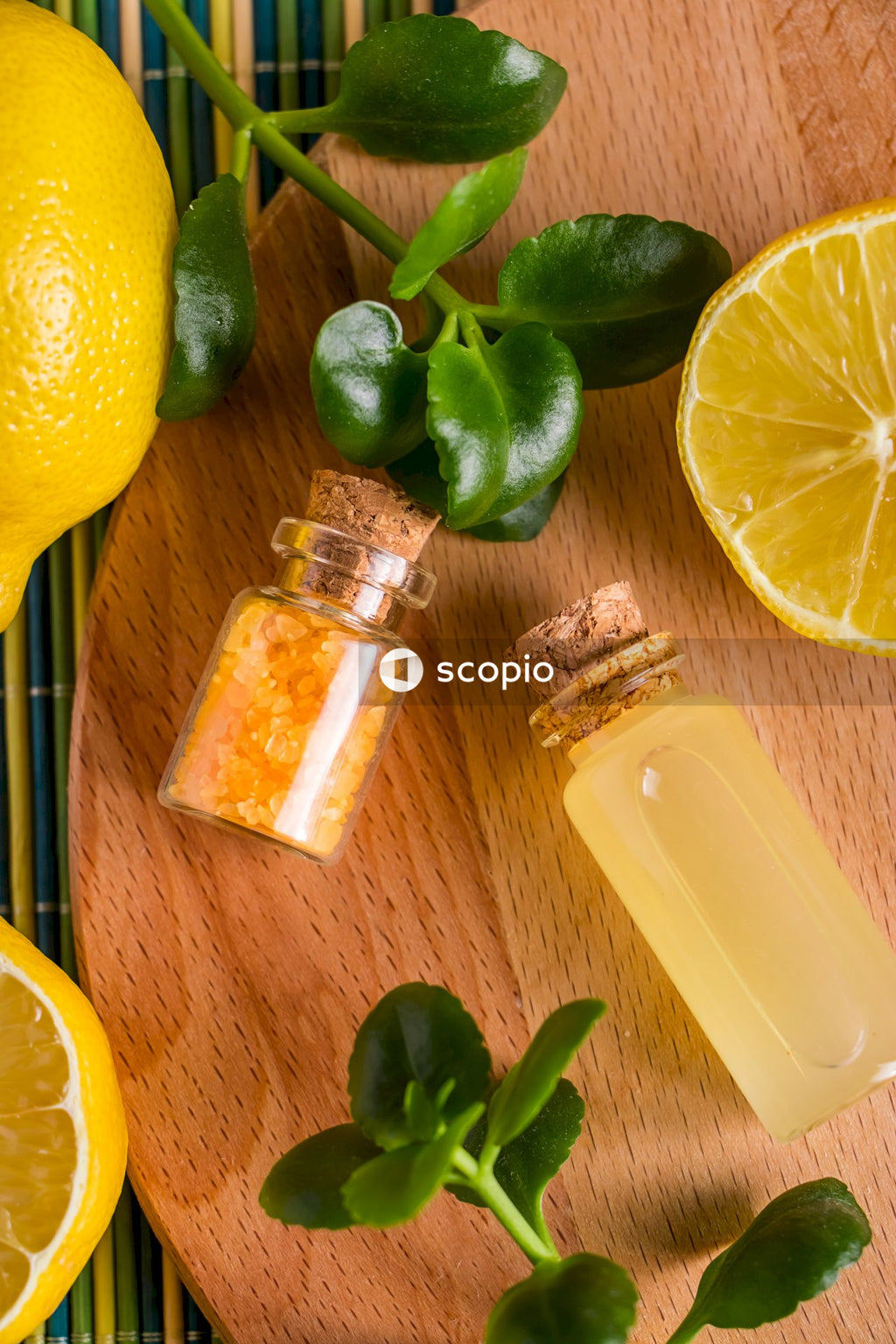 Sliced lemon beside salt and salt
