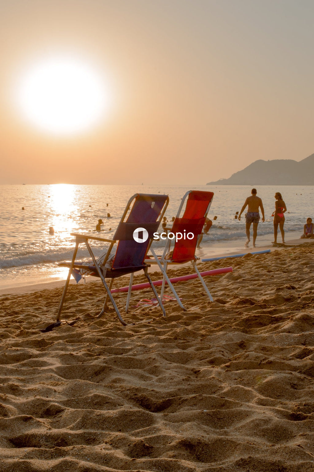 Sunset at Kleopatra beach, Alanya, Turkey