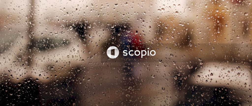 Water droplets on glass window