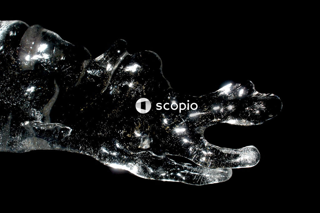 Water drops on black surface