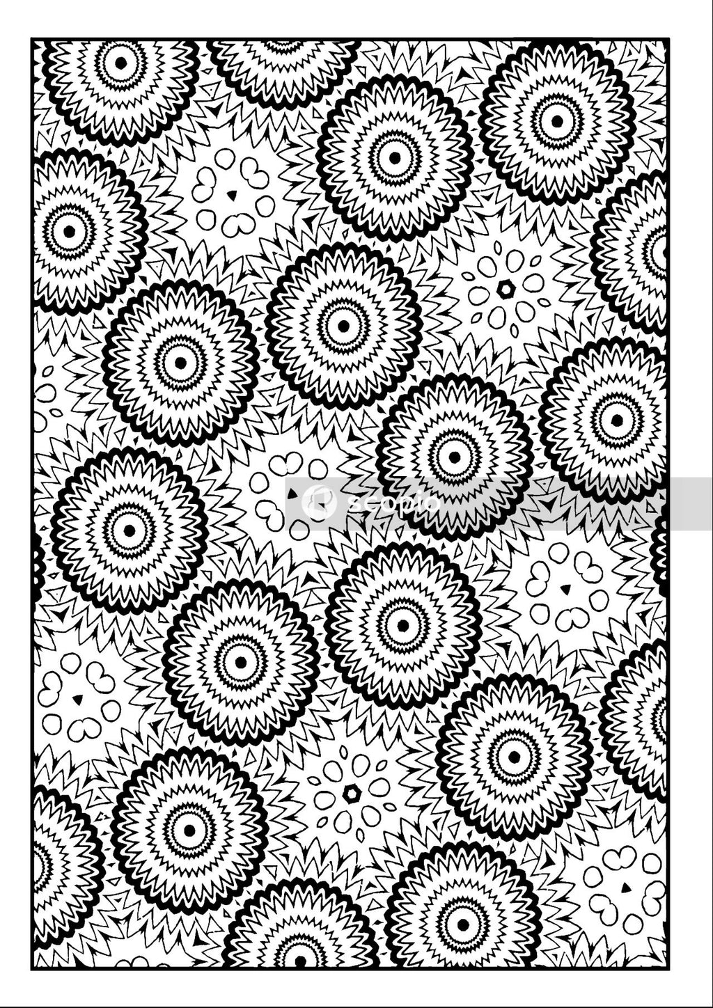 White and black circle pattern
