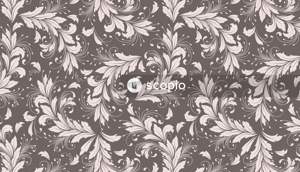 White and black floral textile