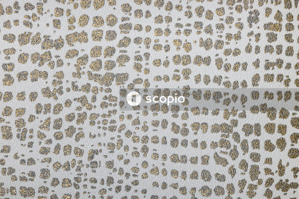 White and black floral textile