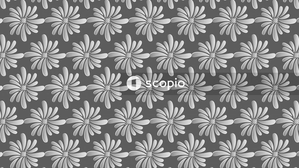 White and blue floral textile