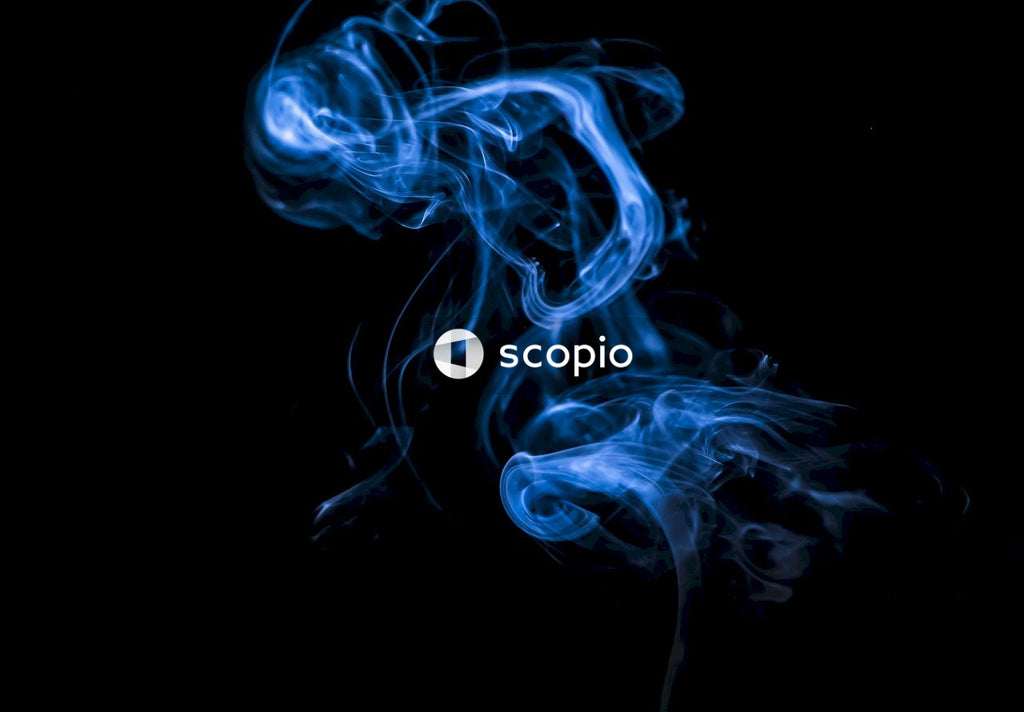 White and blue smoke illustration