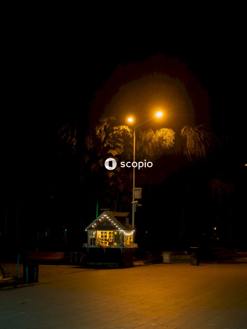 White and blue wooden house during night time