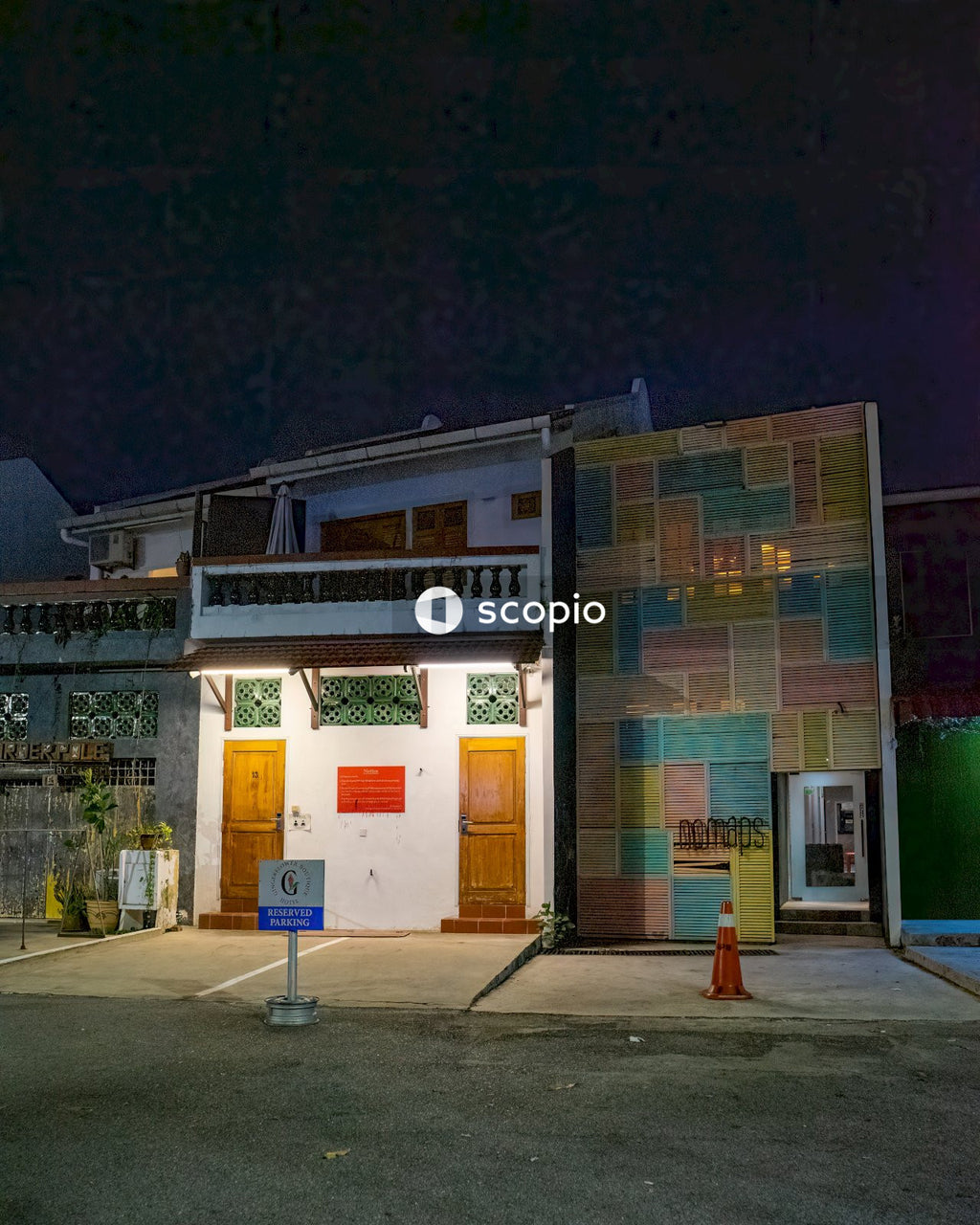 White and brown concrete building during night time