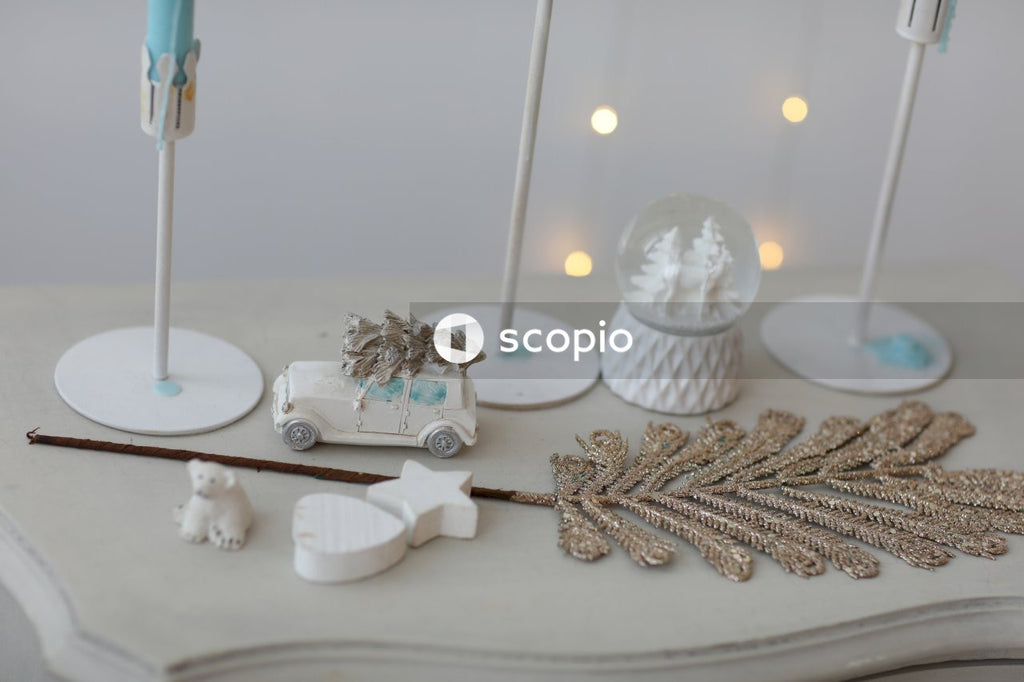 White and brown wicker decor
