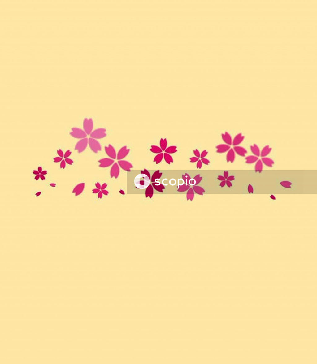 White and green floral illustration