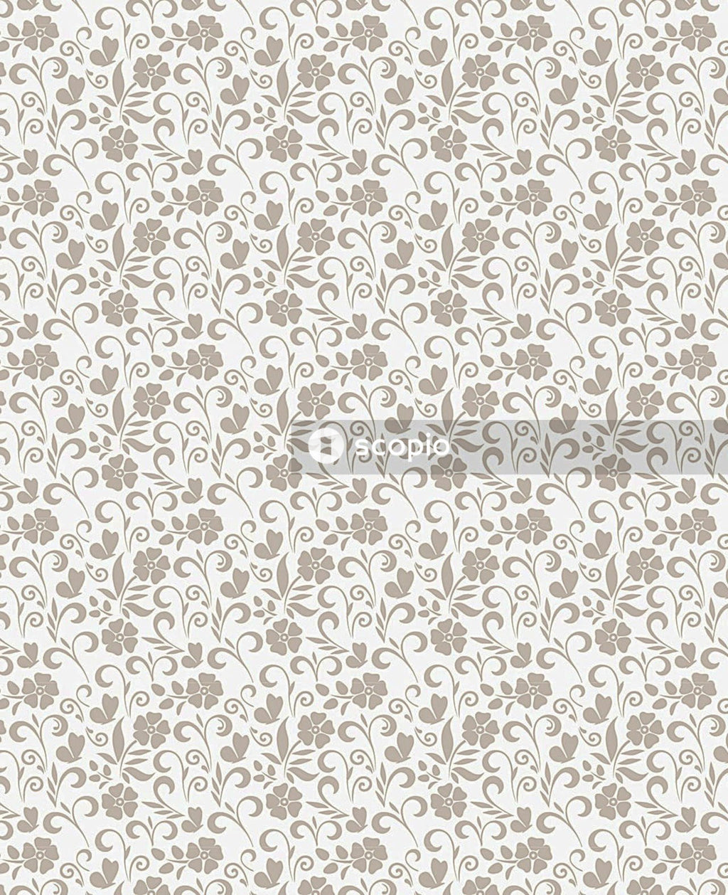White and green floral textile