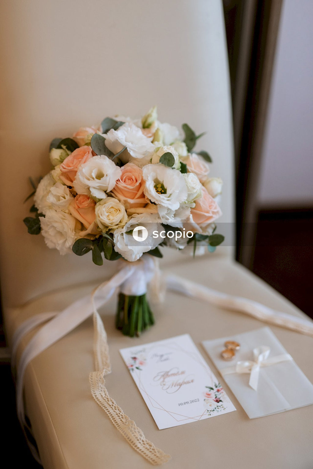 White and green flower bouquet