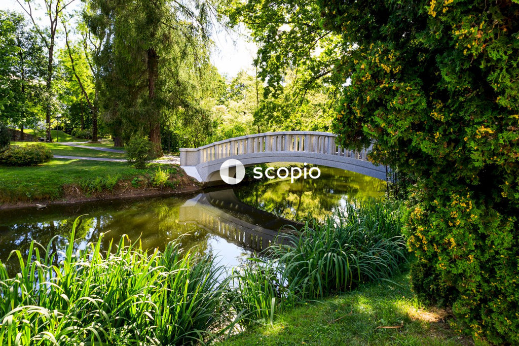 White bridge over river